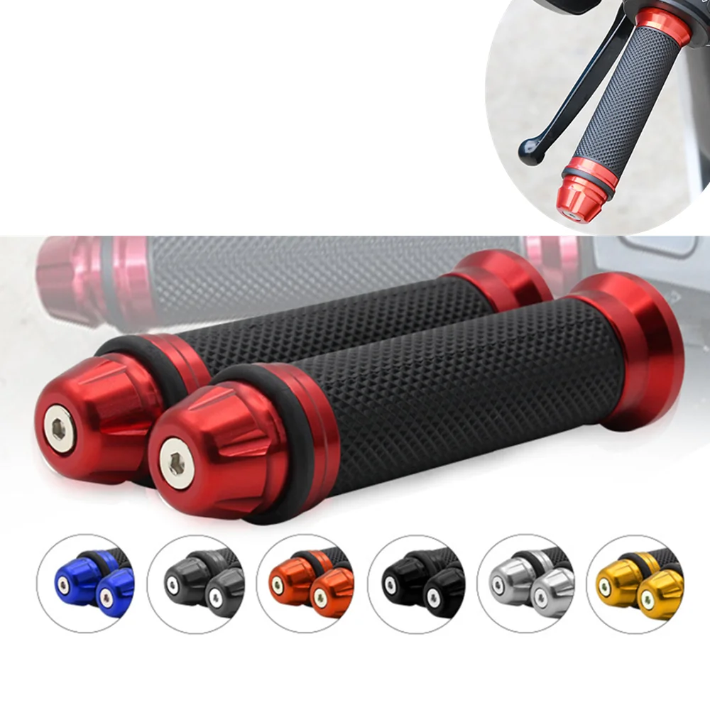 1Pair Motorcycle grips hand rubber pedal biker scooter handlebar grips modified handlebar throttle turn Grip Settle Handle Grips