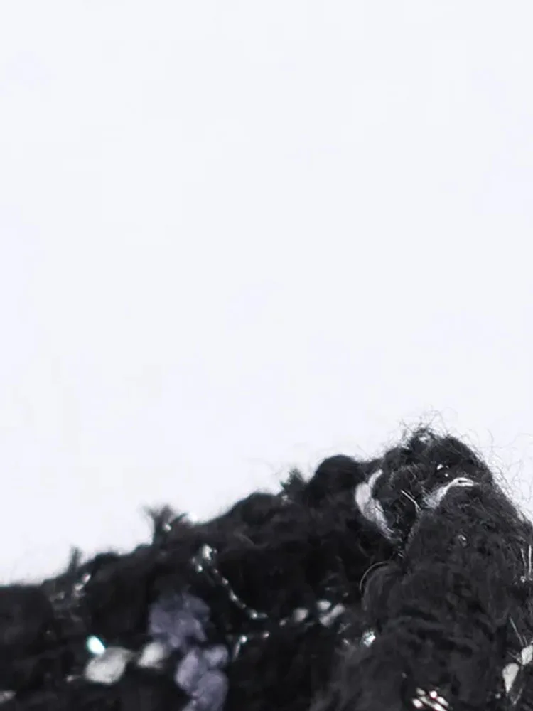 

Женский модный блейзер HH 2026 с длинными рукавами, высоким воротником и декором из металлической нити, весенняя повседневная куртка для работы