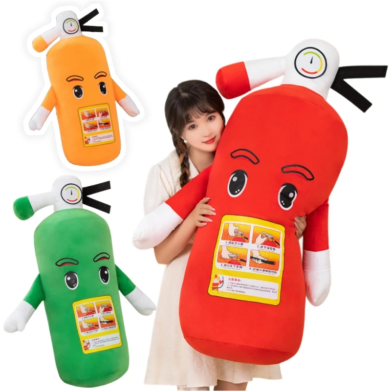 New 30-70CM Simulation Fire Extinguisher Soft Stuffed Plush Dolls Soft Baby Sleeping Accompany Comfy Funny Christmas Gifts Decor