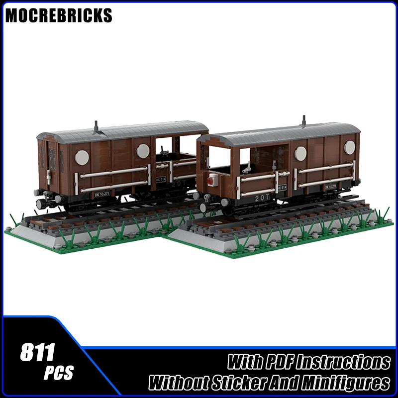 MOC City Railway Freight Trains GWR 20T Toad Brake Van Carriage Sets Technology Building Blocks Model Kid's Bricks Toys Gifts