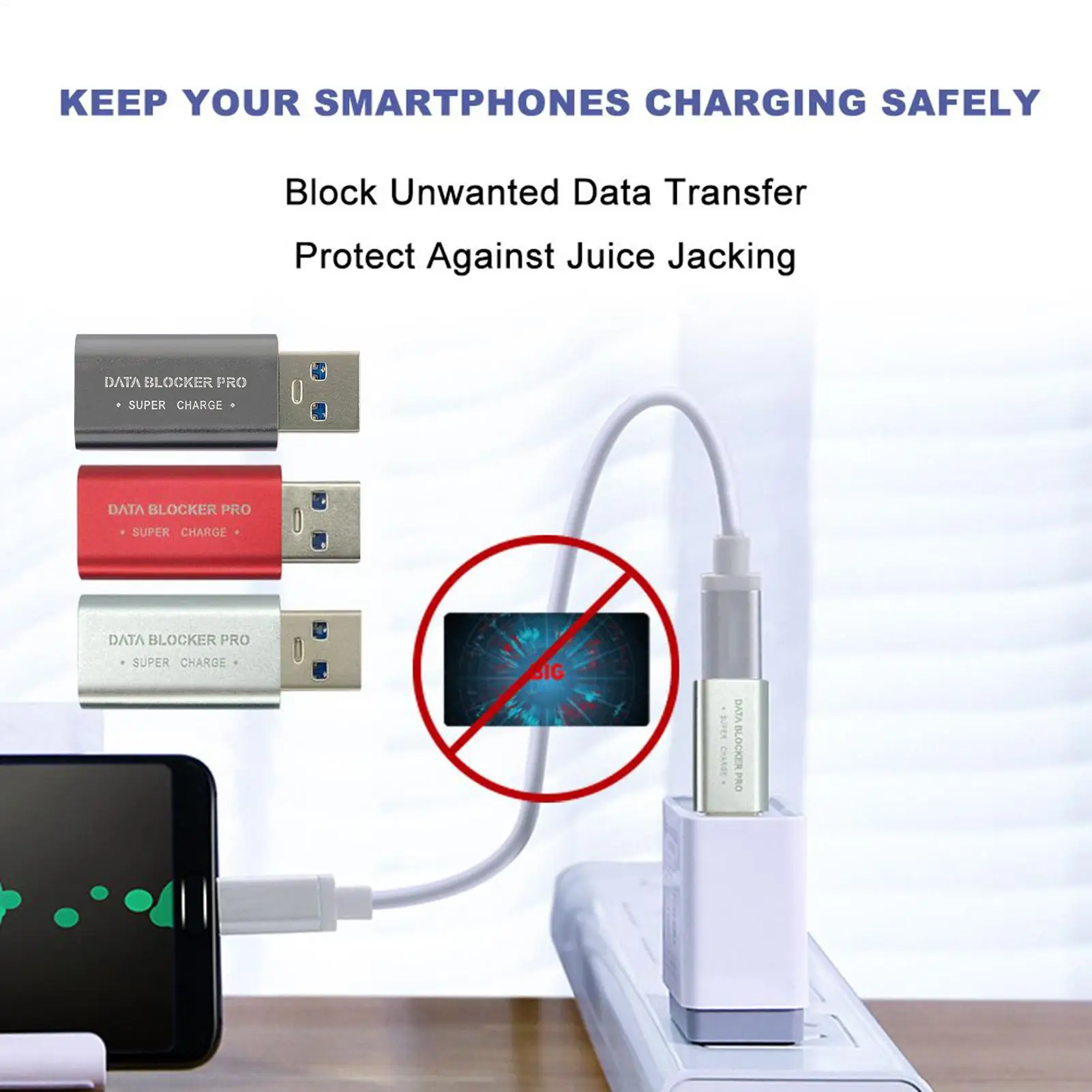 USB C データブロッカー 長持ちする USB C データブロッカー 安定したアダプター 高速充電 長持ちするプロテクター PC 電話デバイス用