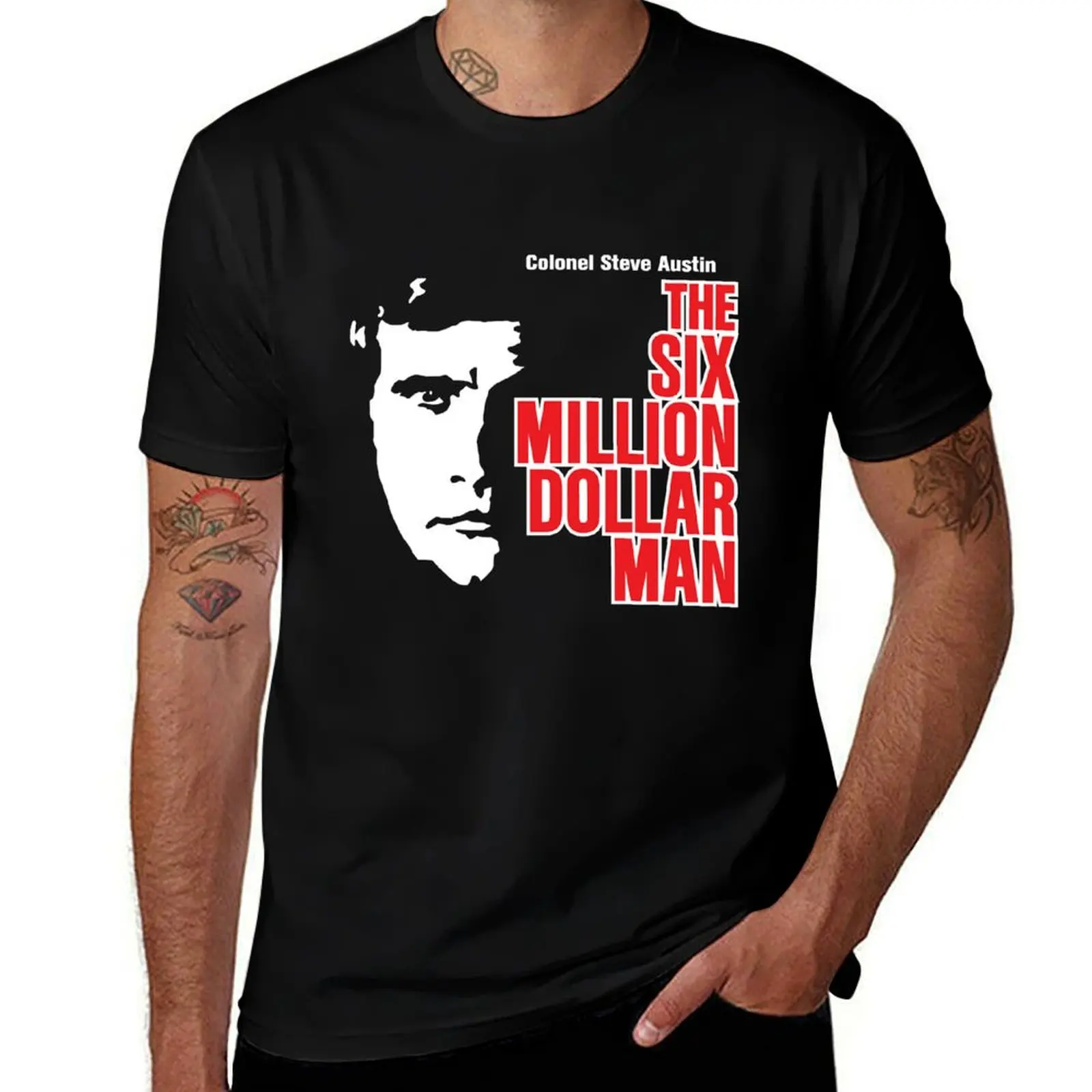 The Six Million Dollar Man T-Shirt Street Fashion Casual Tee Shirt T-Shirt