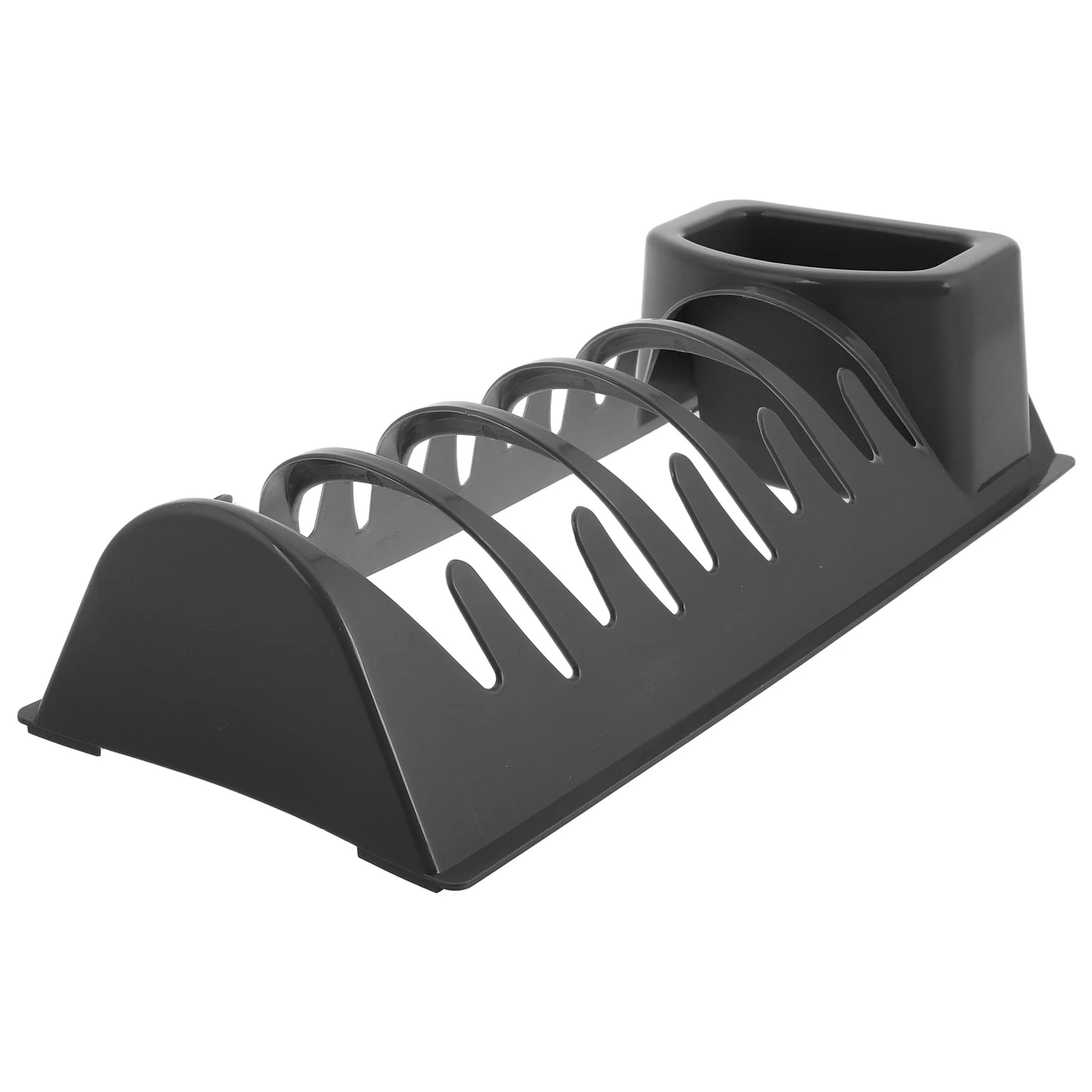 

Multifunctional Kitchen Rack Bowl Chopsticks Storage Organizer Space Saving Countertop Dish Plate Draining Rack Dark