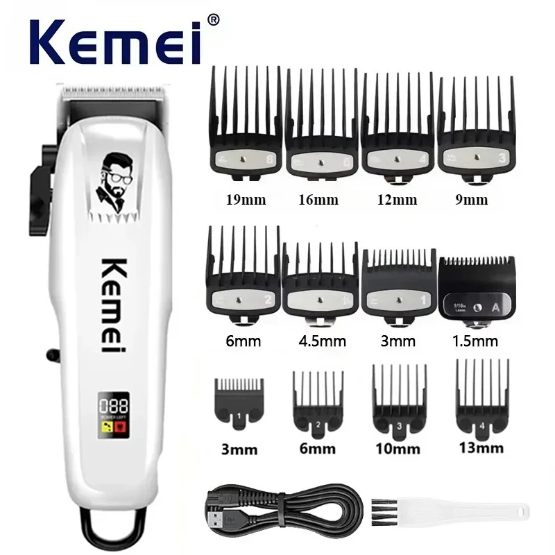 Hair Clipper KM-PG809A Hair Cutting Maching Wireless Trimmer Men Professional Clipper Machine Rechargeable Hair Cut Barber Kemei