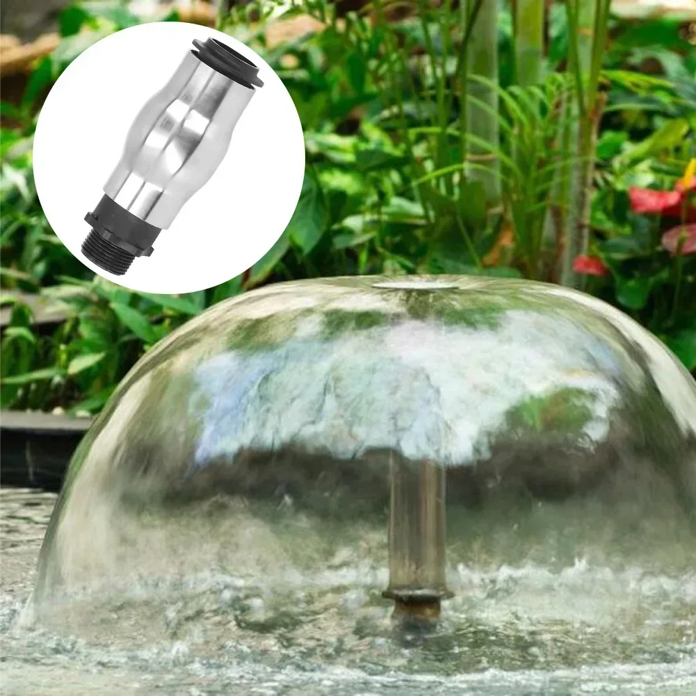 

1 шт. насадка для фонтана из нержавеющей стали с пенной насадкой, резьба G1 (наружная), для пруда, озера, водных объектов, сада, уличного декора