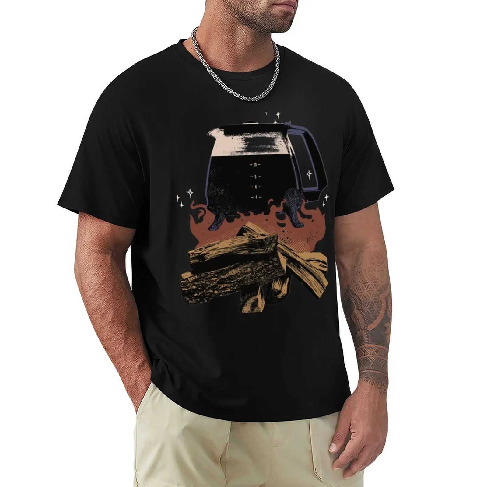 

Dabbler's Cauldron - The Dabbler's Guide to Witchcraft // Coffeepot as cauldron T-Shirt heavyweights plus size men clothing