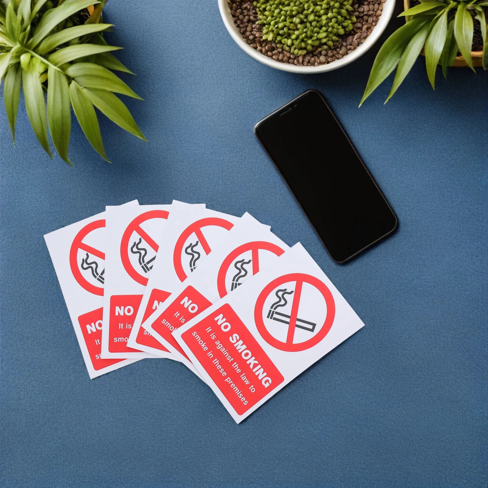 

10pcs No Smoking Signs For Business Self-Adhesive Anti-Smoking Stickers For Office Hotel Restaurant Retail Public Restroom