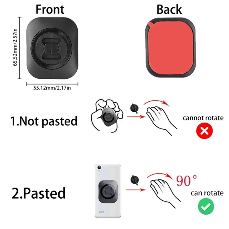 2X Universal Phone Adapter For Motorcycle Car Bicycle Connect Mobile Phone Adhesive Interface Quick Mount Stickers