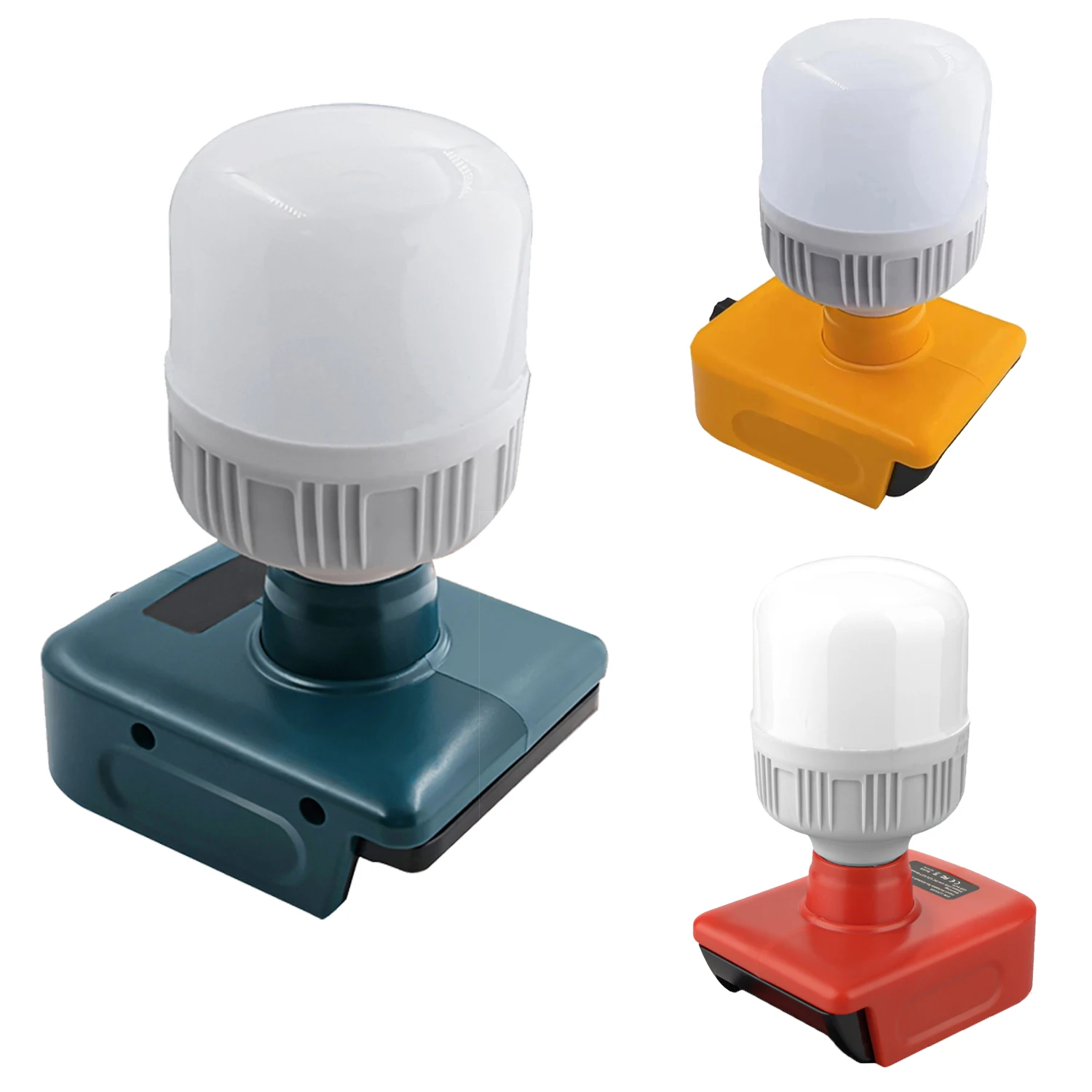 

Беспроводной светодиодный рабочий фонарь 12 Вт для аккумуляторов Makita/Dewalt/Milwaukee 18В 20В Li-ion, с регулировкой яркости, холодный белый свет, для наружного освещения