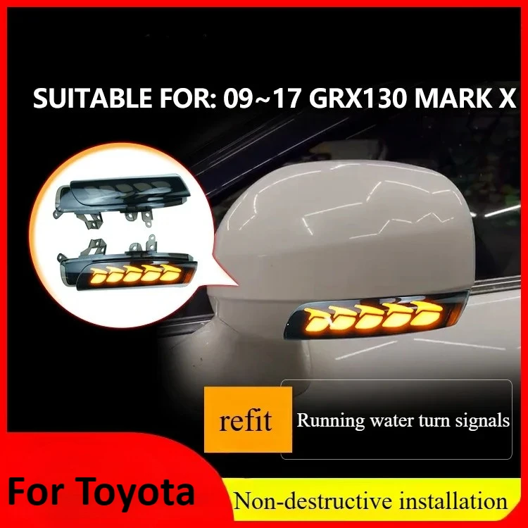 

For Toyota GRX130 MARK tower reversing mirror, reflector, rearview mirror, modified running water light, turn signal