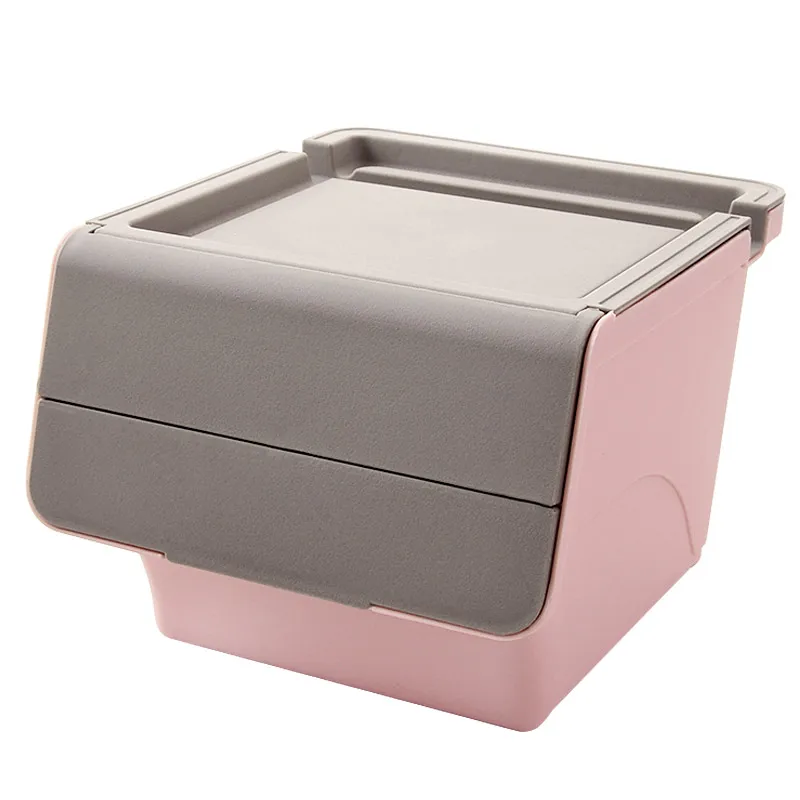 Plastic desktop storage box flip mini stationery sundries organizers Multifunction can be stacked snack storage bin mx10181410