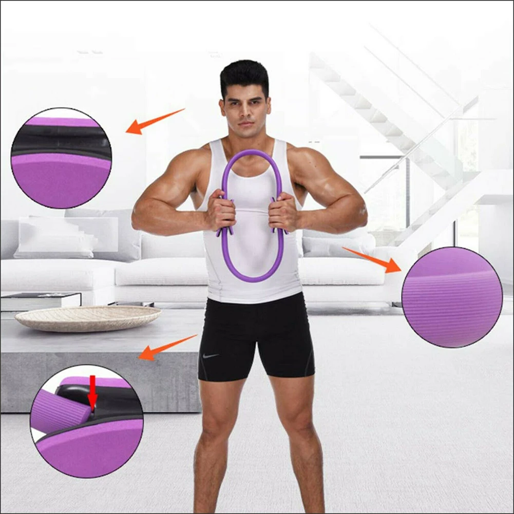 Pilates Circle Yoga Fitness Ring Circle Home Gym Workout Pilate Accessories Exercise Resistance Elasticity Yoga Fitness Ring