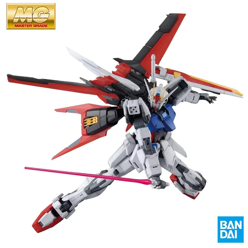 

Bandai натуральная MG 1/100 GAT X105 Aile Strike Gundam Ver.RM аниме фигурка в сборе модель игрушки Коллекционная модель украшения