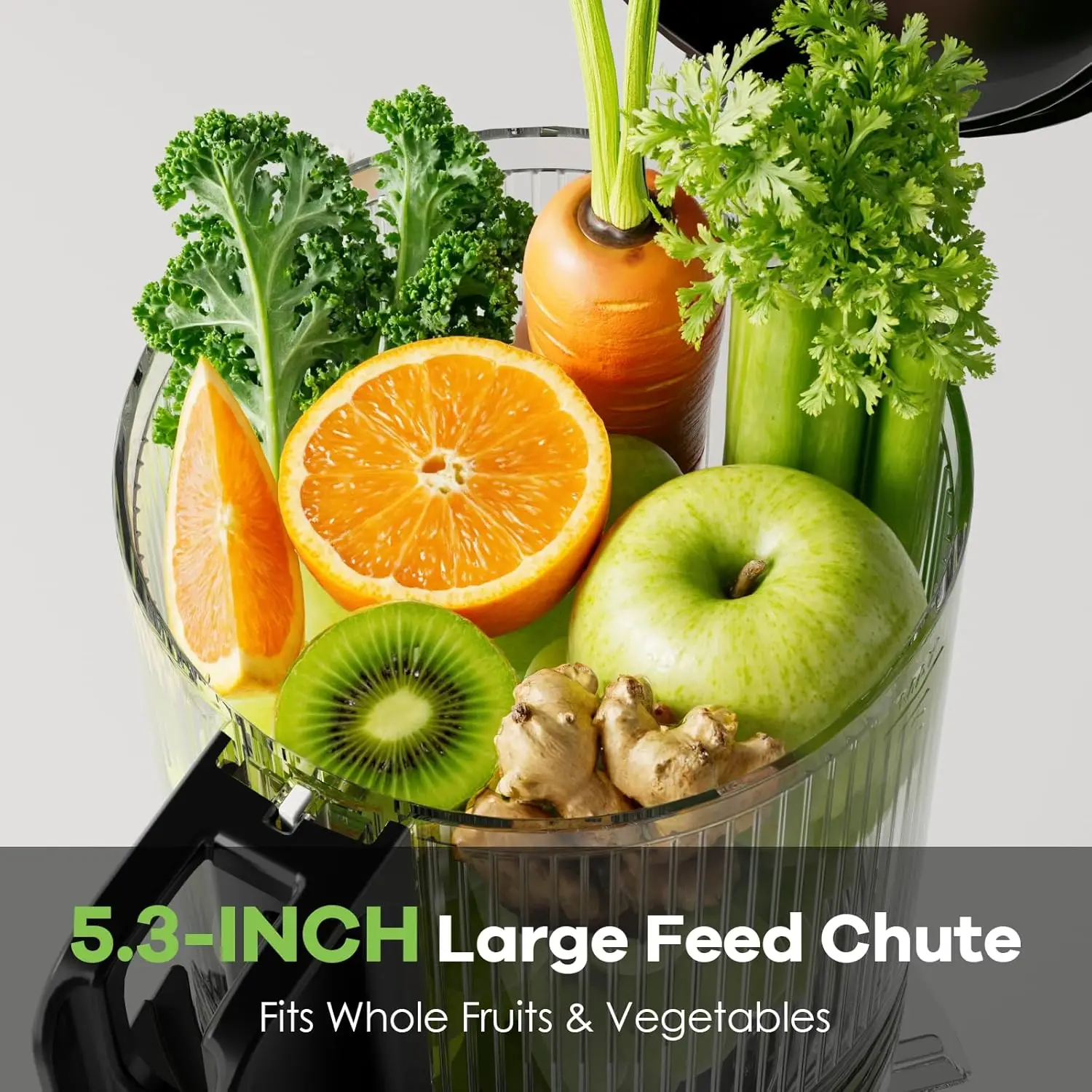 Juice Yield Slow Masticating Juicer Machine Wide Feed Chute