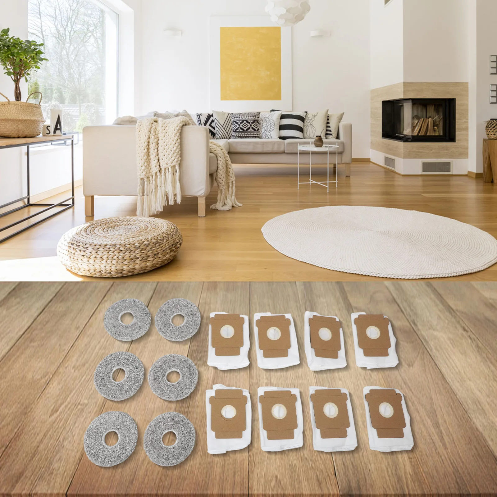 

Complete Mop Cloth and Dust Bags Set for Roomba Plus 405 and For Combo 505 Ensures Clean and Hygienic Living Spaces