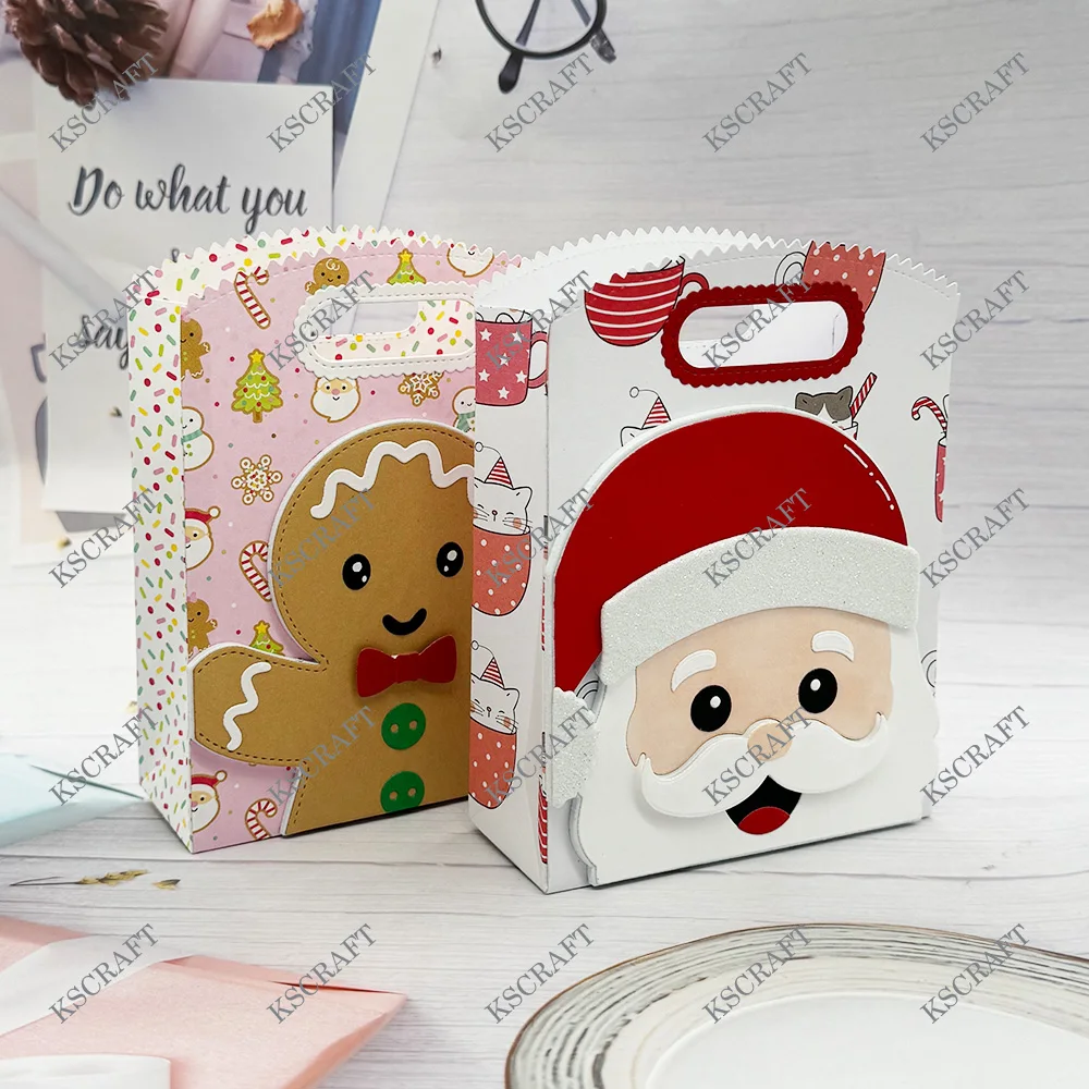 Sacchetto regalo KSCRAFT natale aggiungi al taglio stampi stencil per Scrapbooking fai da te goffratura decorativa carte di carta fai da te