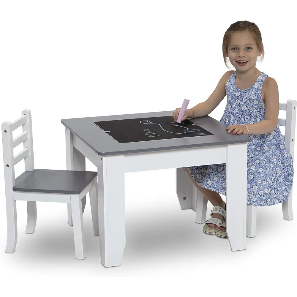 Delta Children Chelsea 3-Piece Table and Chairs Set with Storage