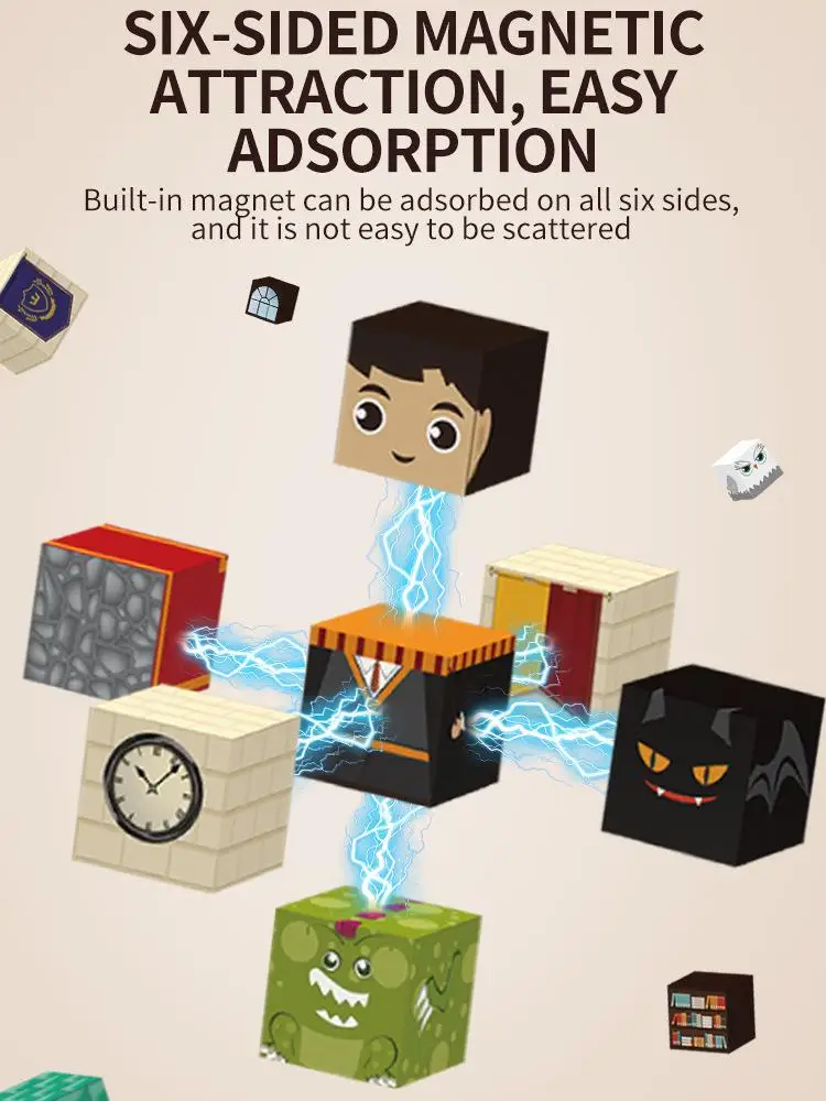 141PCS Magnetische Bouwstenen Magic Academy STEM Montessori Zintuiglijke Stapelblokjes Speelgoed voor Leeftijden 3+ Cadeaus voor Jongens & Meisjes