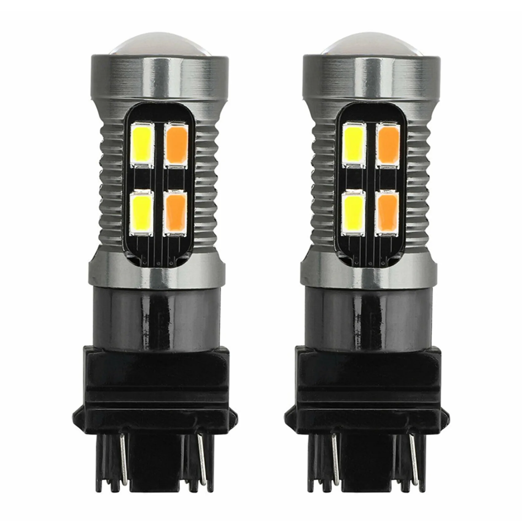 

2X LED Light Dual Color Bulb T25 3157 P27-7W 5630 20SMD Canbus Car Brake Reverse Lamp Turn Signal White Amber B