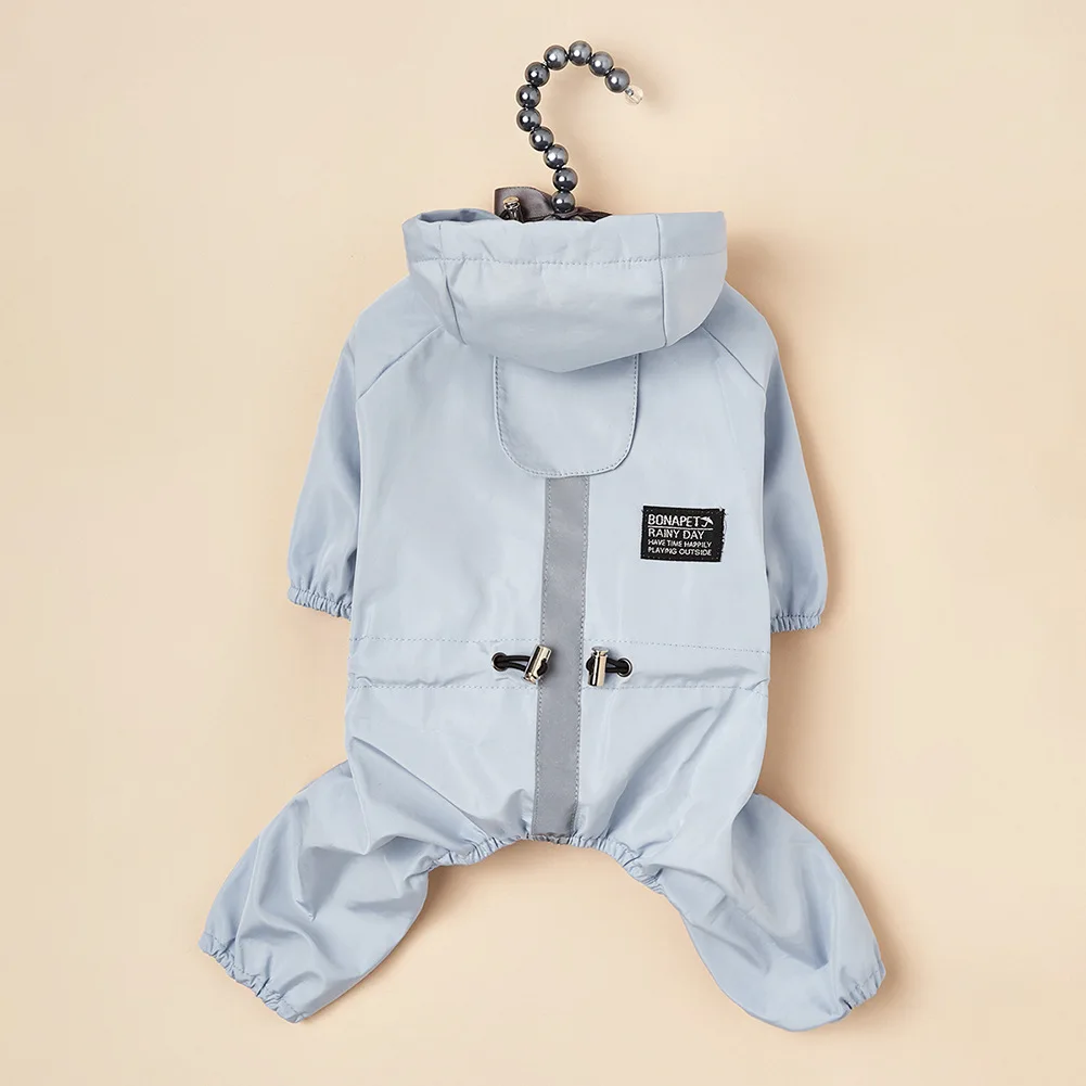 Wasserdichter Hunderegenmantel, reflektierende Kapuze, wasserdichte Jacke, Haustier-Overall, kleine Hunde, Outdoor-Zubehör, französische Bulldogge, Chihuahua – Detail 6