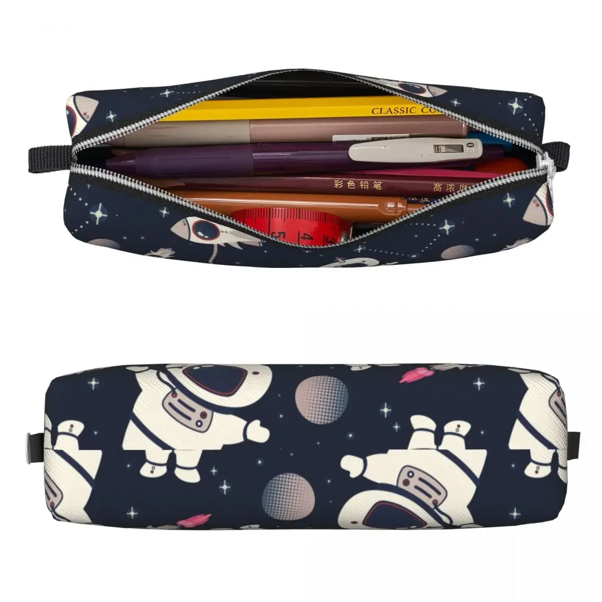 Space Galaxy Cartoon Magical Pencil Cases Fun Pen Holder Bags Student Large Storage School Supplies Zipper Pencilcases