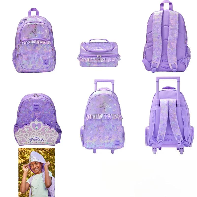 

Оригинальный европейский рюкзак большой емкости с изображением принцессы Диснея и Золушки для девочек, набор рюкзаков для еды, детский подарок