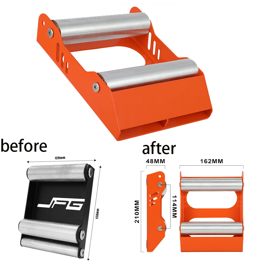 

New Tire Wash Bracket Tire Cleaning Stand 162MM Motorcycle Universal Clean Durable Roller Ramp Lift Portable Upgraded Version