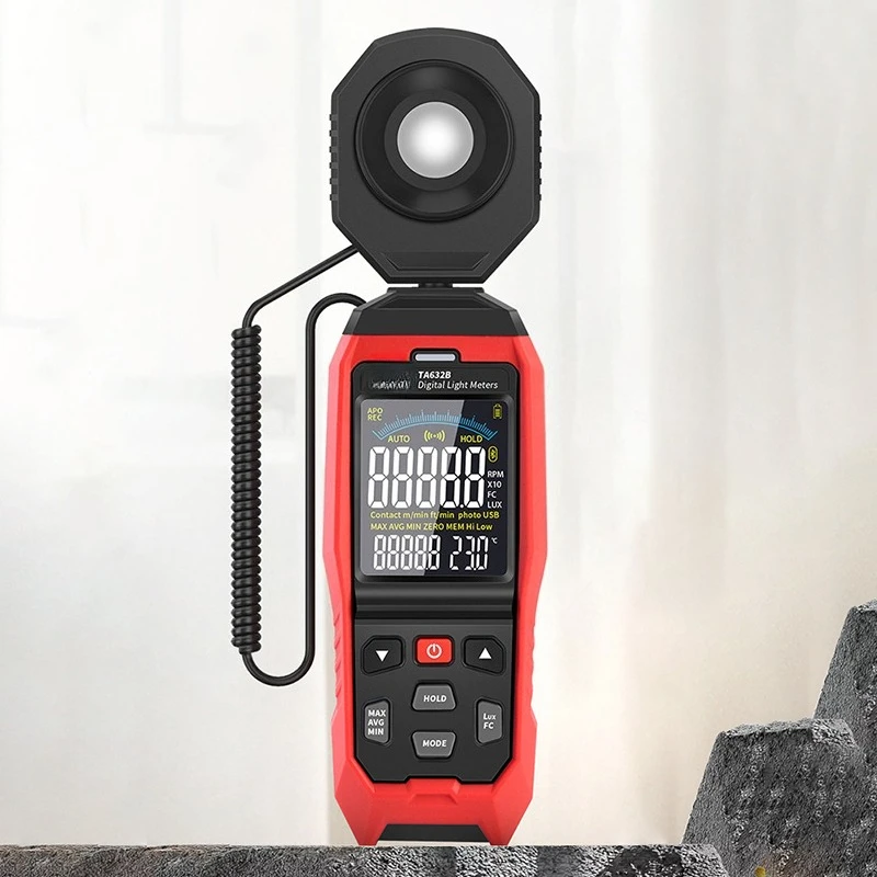 Smart Luxmeter High Precision Digital Display Lightmeter Multi Light Source Luxmeter Multifunctional Small Split Type Lightmeter