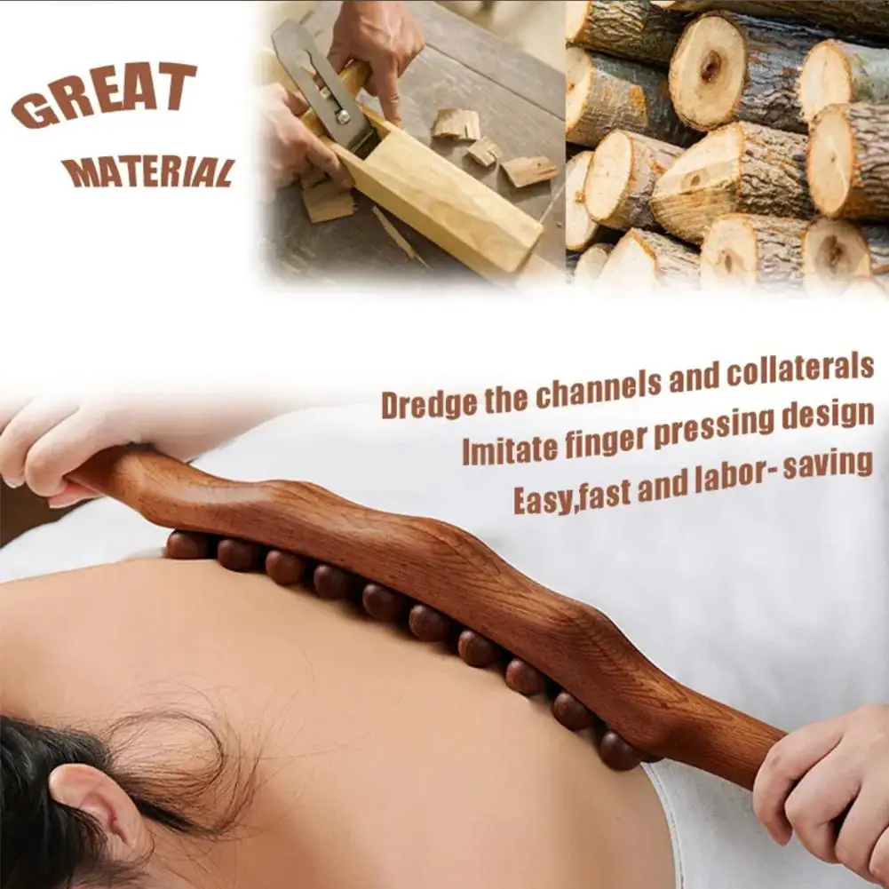 

Rolling Pin Universal Back Needle Massage Tendons Beech Stick Scraping Treatment Therapy Point Relax Tool Wood H9J9