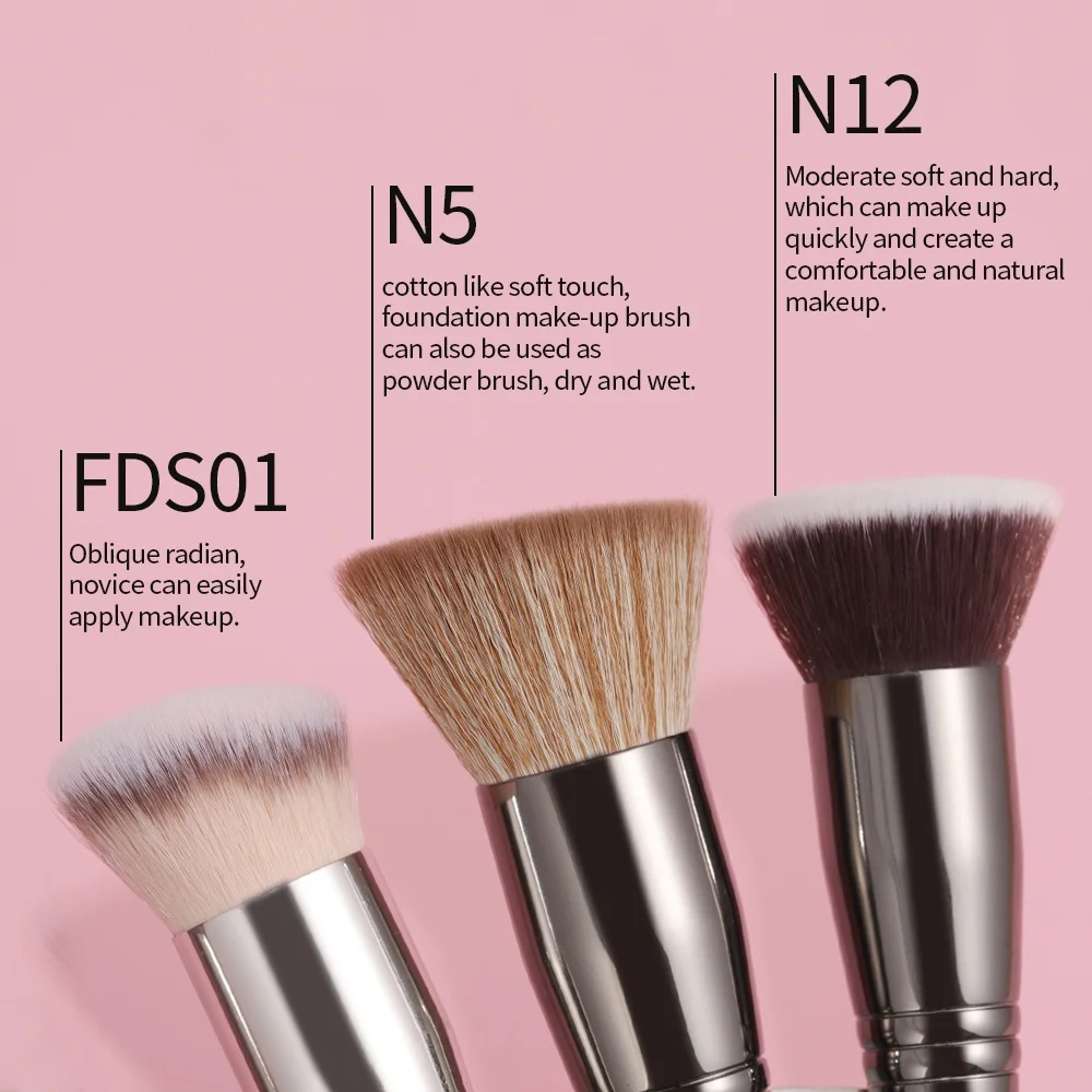 OVW 3pcs Makeup Brushes Set Recommend Foundation Brush Complexion Brush Cream Eye Shadow Brush brochas maquillaje