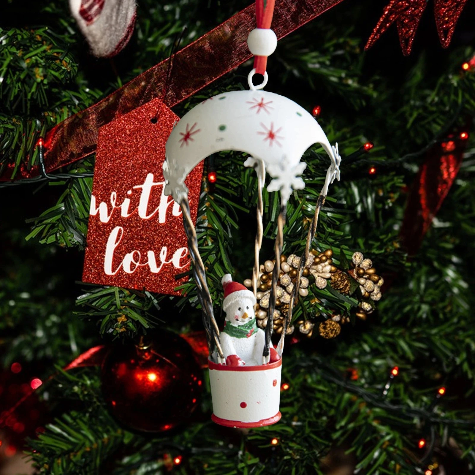 New Christmas Tree Pendant Iron Santa Clasu Snowman Christmas Tree Decorations Pendants 2023 New Year Party Deco adornos navidad