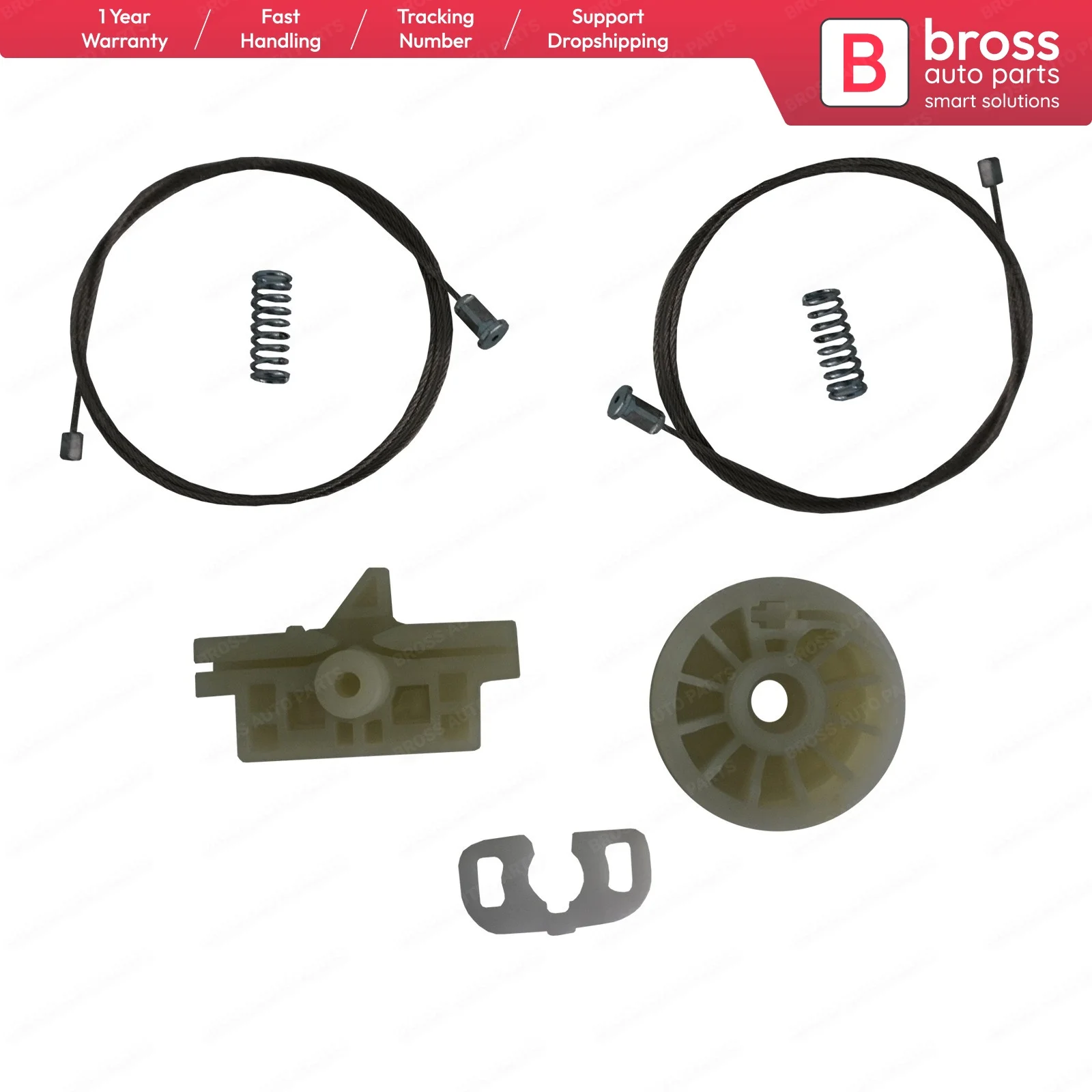 Bross BWR5314FBA Window Regulator Repair Set Front Right 51723317 for Fiat Grande Punto Evo 199 Shipping From Fransa