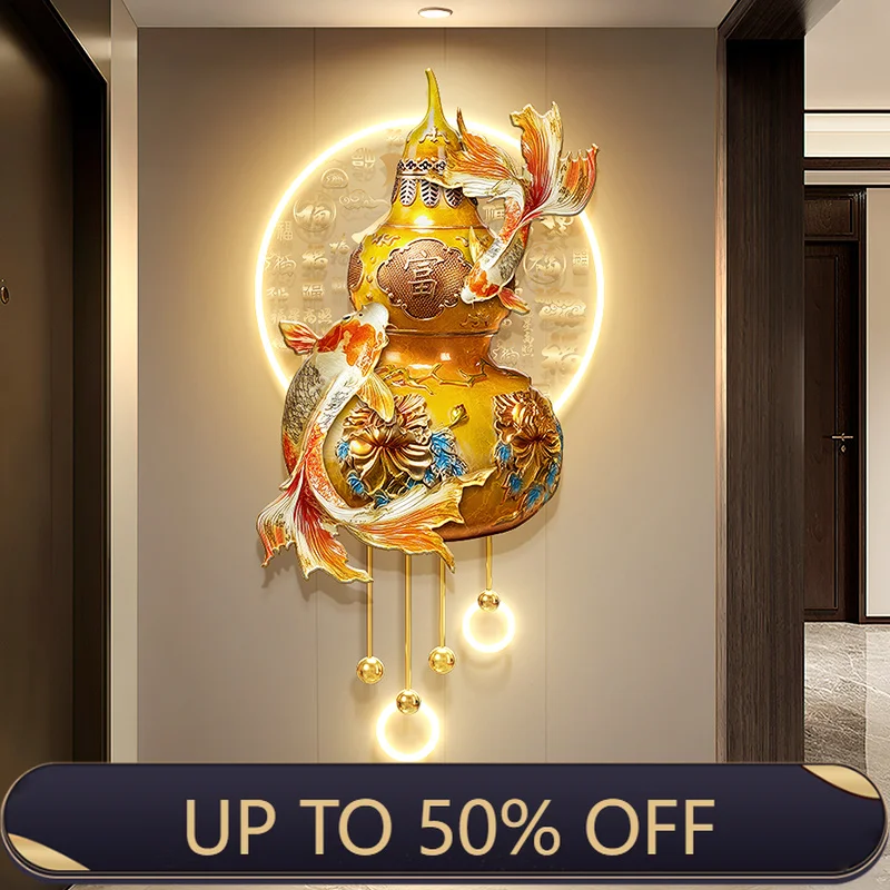 Entrance Decoration LED Wall Lamps Luxury For Corridor Study Living Room Tv Background Lucky Hanging Painting Mural Light Lustre