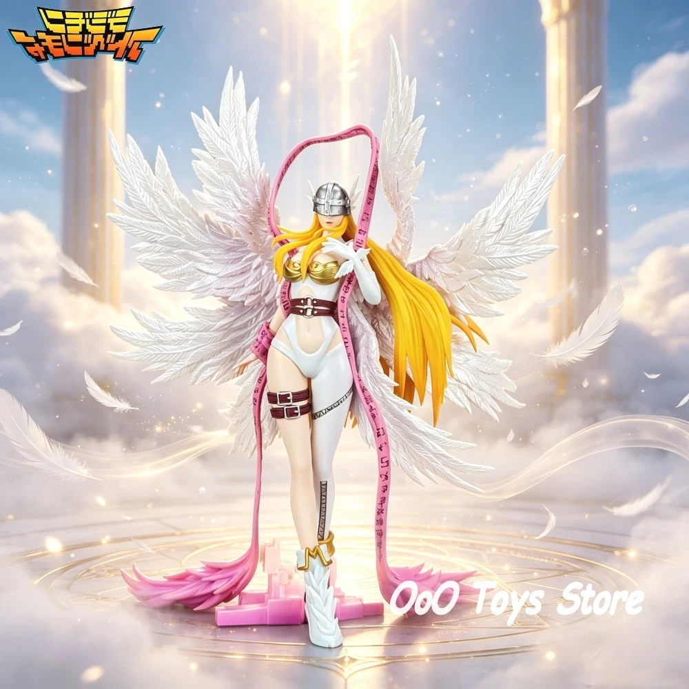 Anime Digimon Adventure Figur Angewomon Actionfiguren PVC-Statue Desktop-Sammlermodell Spielzeug Geschenke 24cm/9,45 Zoll