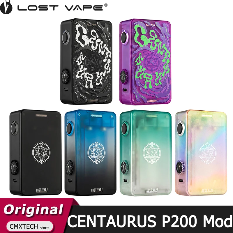 กล่อง P200 Centaurus 200W VAPE พร้อม rba โหมด lostvape Quest 2.0ชิปบุหรี่อิเล็กทรอนิกส์เครื่องทำไอระเหย18650