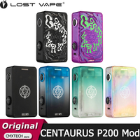 Original Lost Vape Centaurus P200 Box Mod 200W Vape with RBA mode Lostvape Quest 2.0 chip Electronic Cigarette 18650 Vaporizer