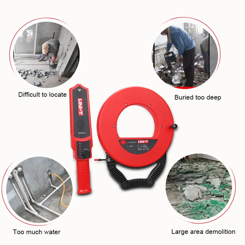 Imagem -04 - Uni-t Ut661a Ut661b Parede Pvc Ferro Tubulação Bloqueio Detector Diagnóstico-ferramenta Scanner Pipeline Bloqueio Encanadores Instrumento