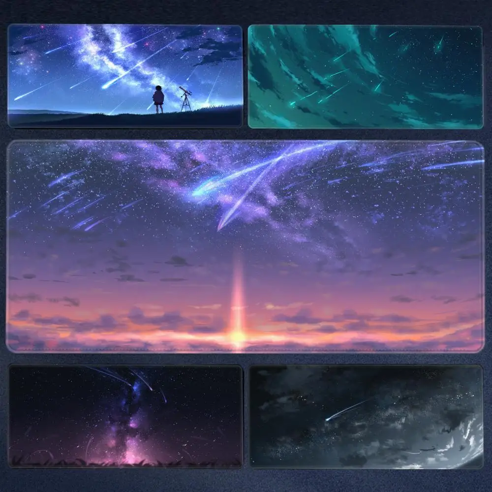 

Meteor Scenery Large Game Mouse Pad Gaming Accessories HD Print Office Computer Keyboard Mousepad PC Gamer Laptop Desk Mat