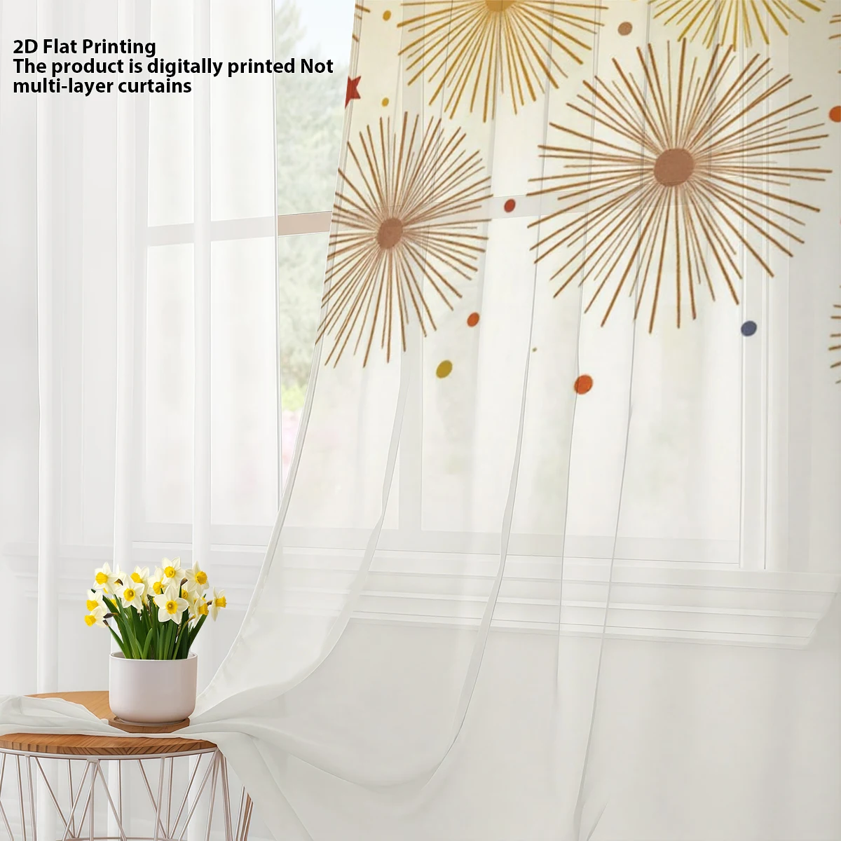 ستارة نافذة على شكل نجمة من قطعة واحدة على طراز الألعاب النارية العتيقة لغرفة المعيشة وغرفة النوم، طبقة نافذة مزخرفة