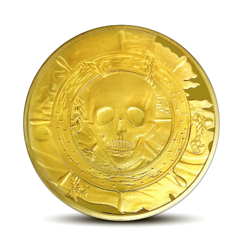 Pirate Skull Challenge Coin Finger Skill Fidget Toys For Anxiety ADHD Flipping Decision Making And Fun Commemorative Gifts