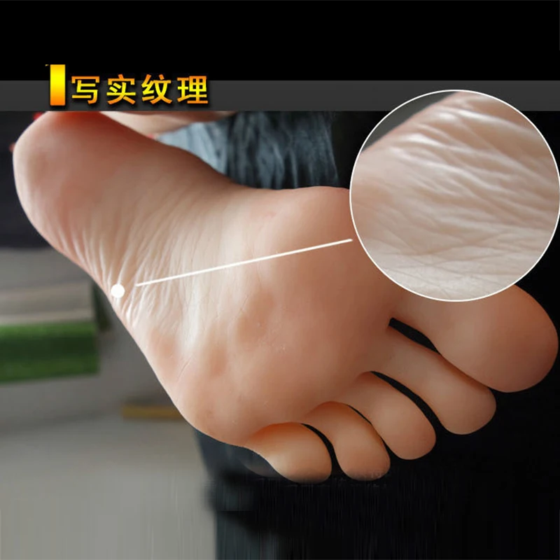 

Based on real-life art Silicone Female Foot Model Simulation Mannequin Footjob Nail Art Practice Photograph Shoes Sock Display