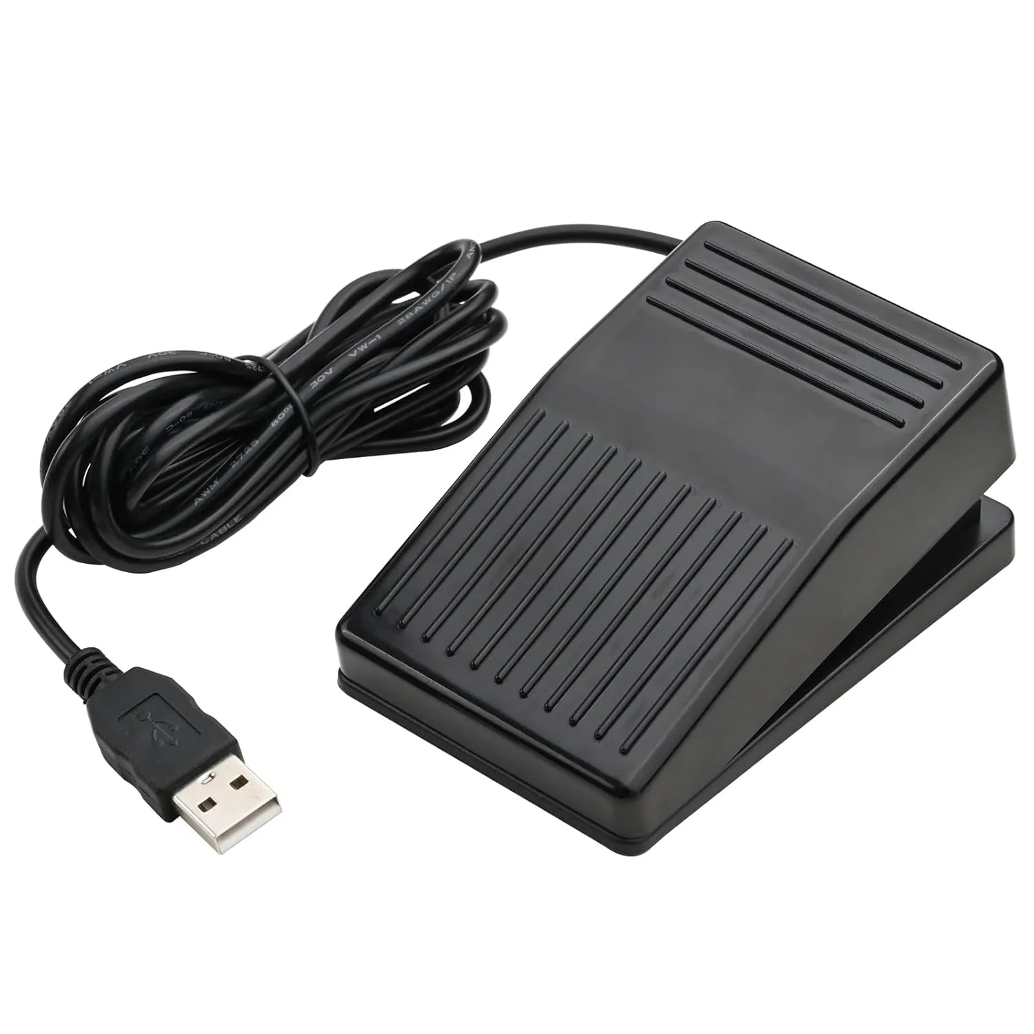 USB Foot Pedal Single Foot Switch Game Control One Key Programmable Footswitch Map Mouse Keyboard for Video Game Office Work