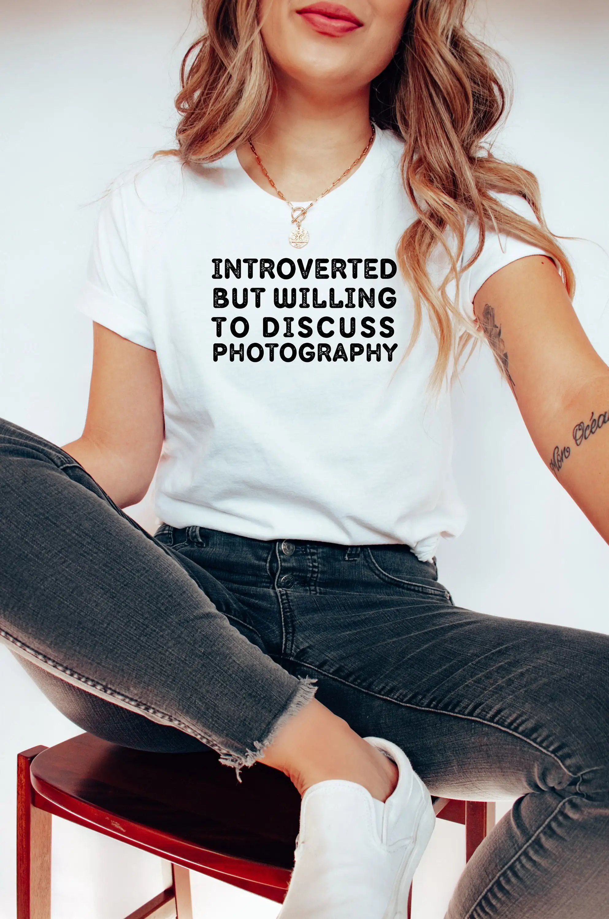 Funny Photography T Shirt Introverted But Willing To Discuss Photographer Introvert