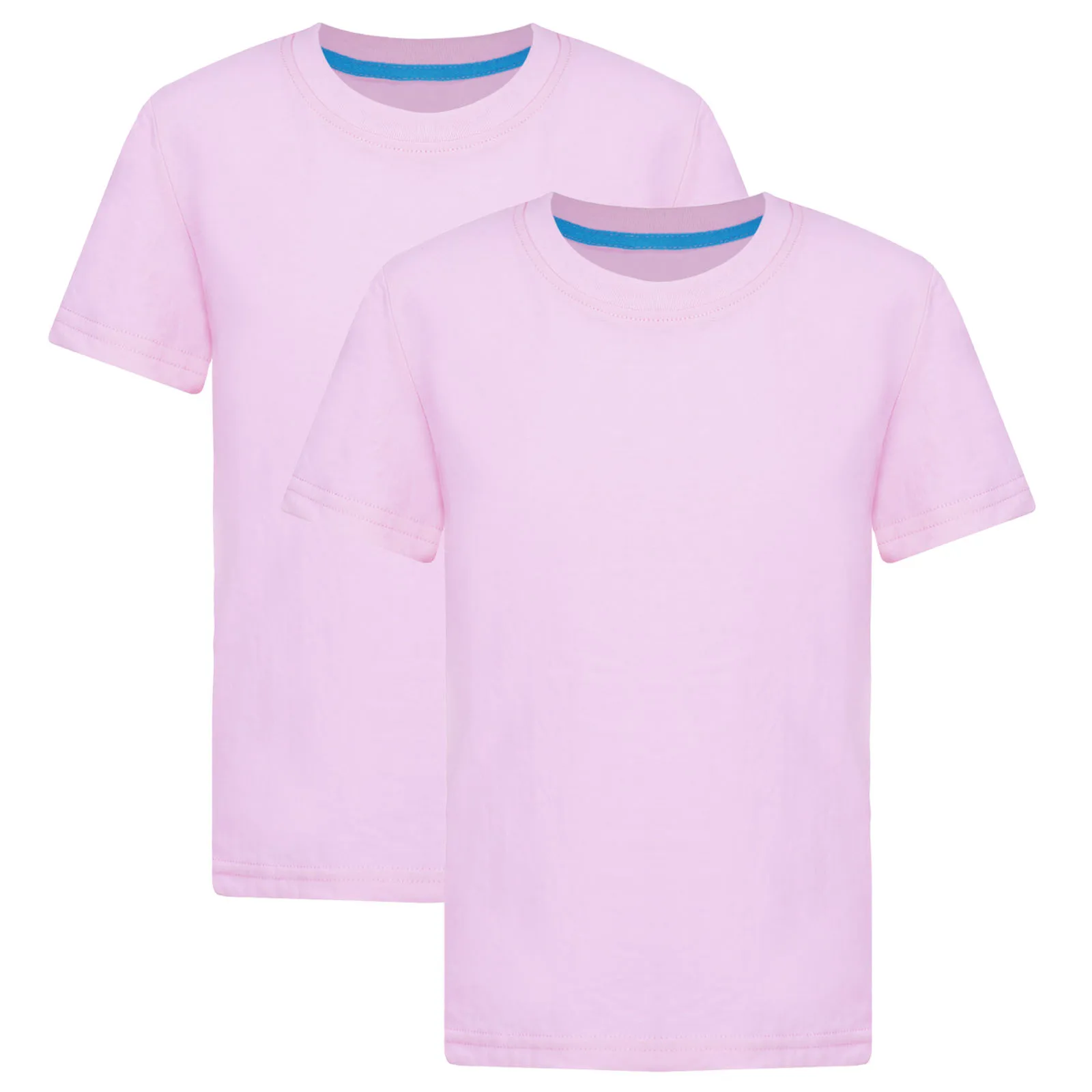 

2Pcs/Set Kids Boys Girls Simple Shirts Cotton Soft Short Sleeve Round Neck Pure T-shirt Class Uniform Tees Top Casual Clothing