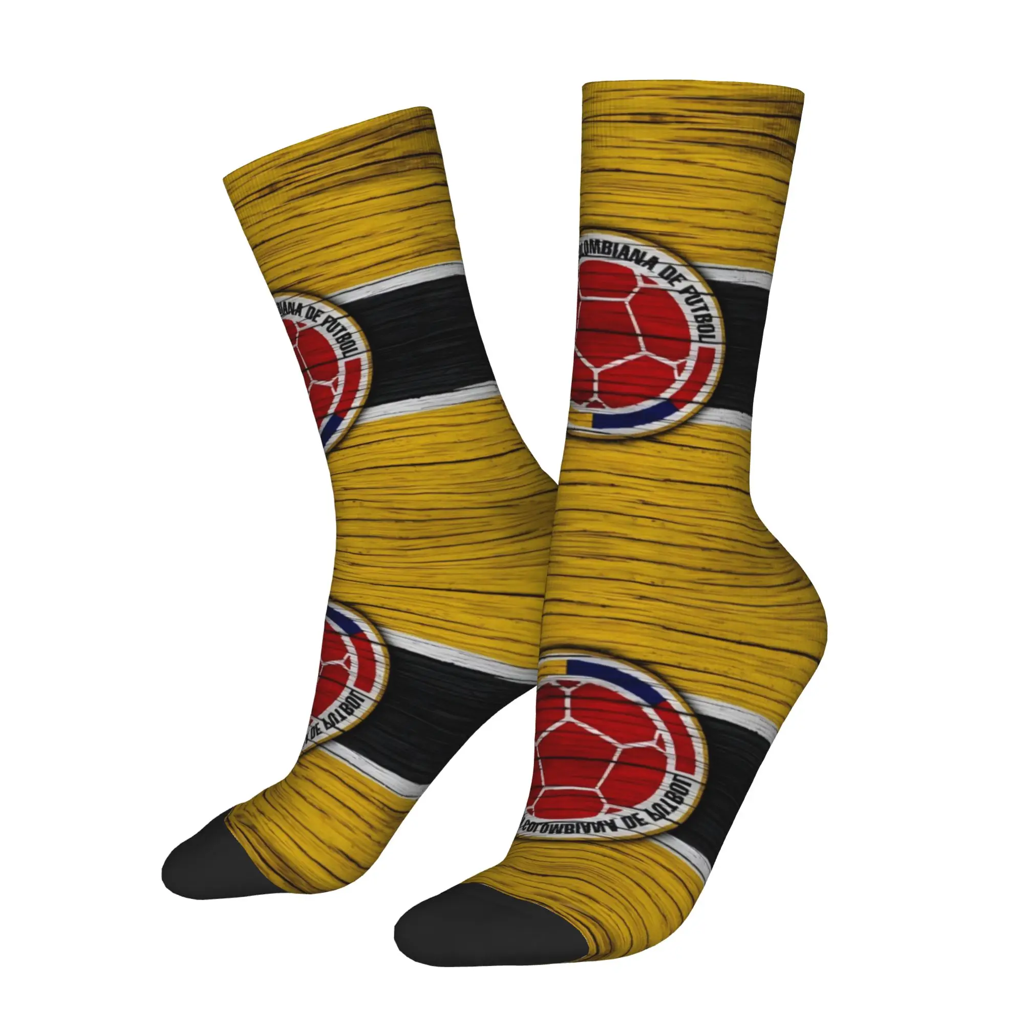 Funny Happy Colombia Retro Harajuku  Hip Hop Novelty Seamless Sock Match Day Essentials