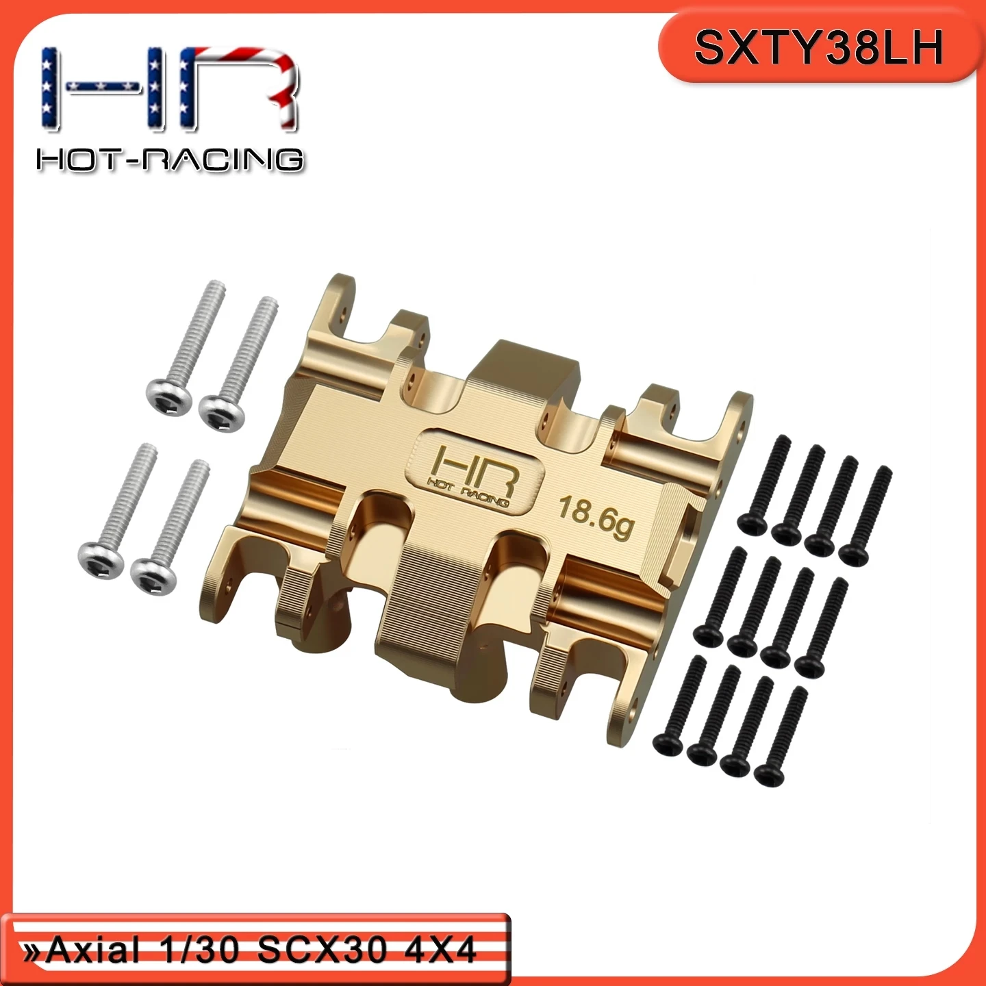 

HR Axial 1/30 SCX30 4X4 Латунная средняя пластина 18,6 г