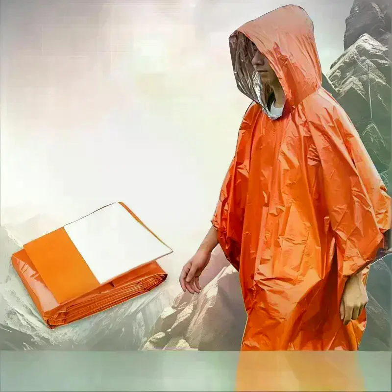 Emergency Insulation Raincoat Multifunctional First Aid Raincoat Rainproof And Cold Resistant Dual-purpose Outdoor