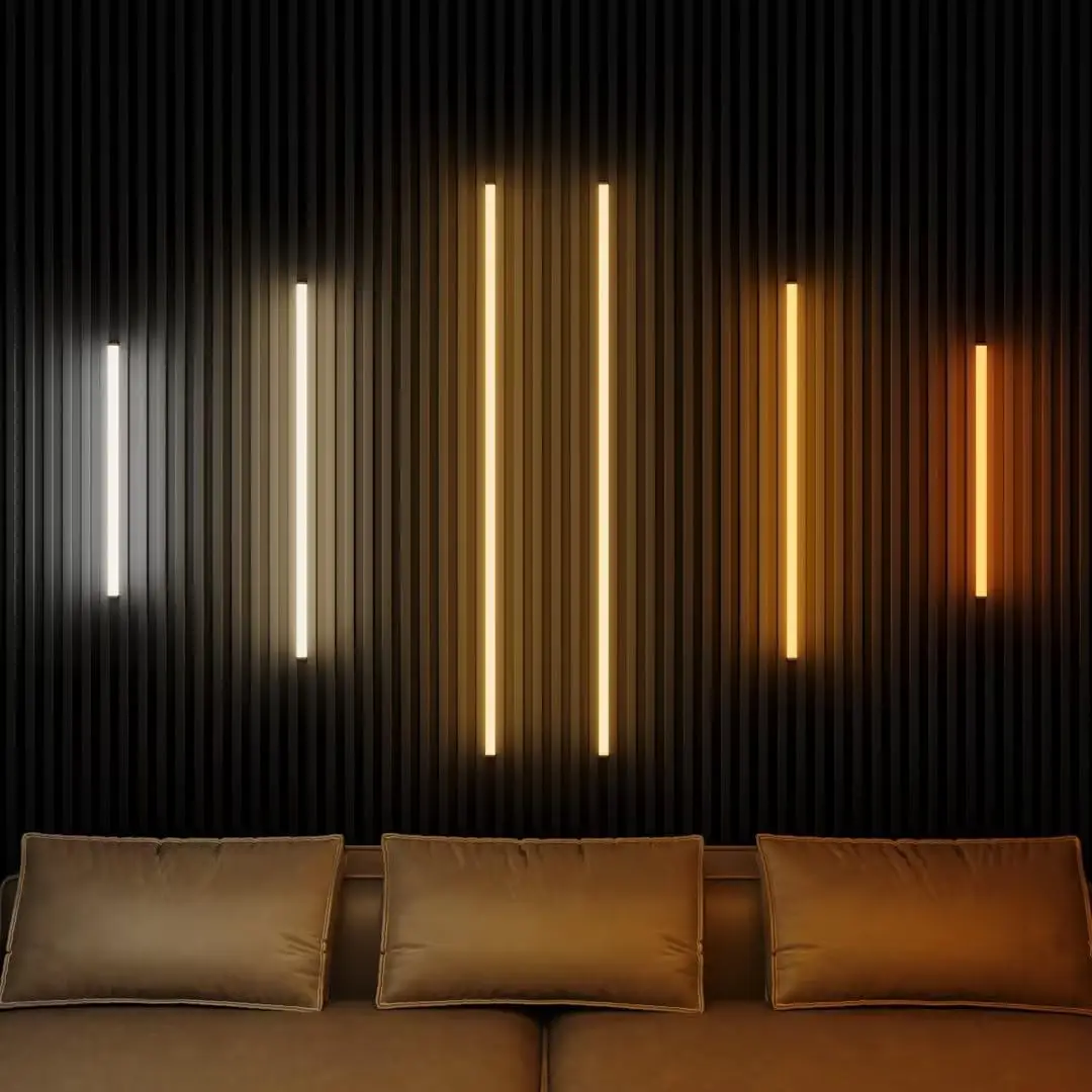 

6PCS 5CCT Slat Wall Lights, 2700K-5000K, Touch Control & Dimmable LED Strips for Wood Panels