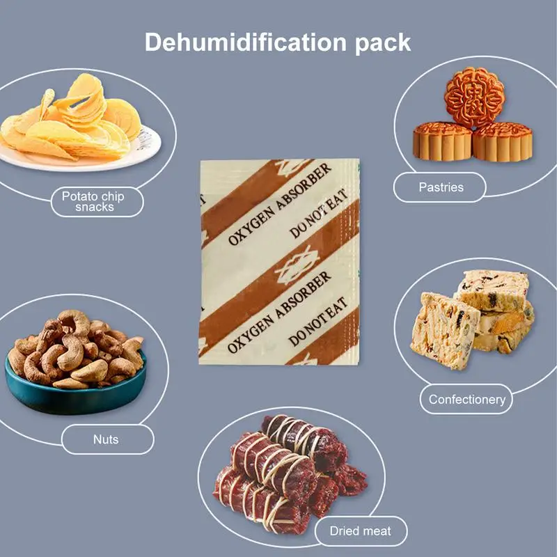 100pc/300pc Food Grade Oxygen Absorbers Food Storage Oxygen Absorber Packet Deoxidant Bag For Long Term Storage Food Accessories