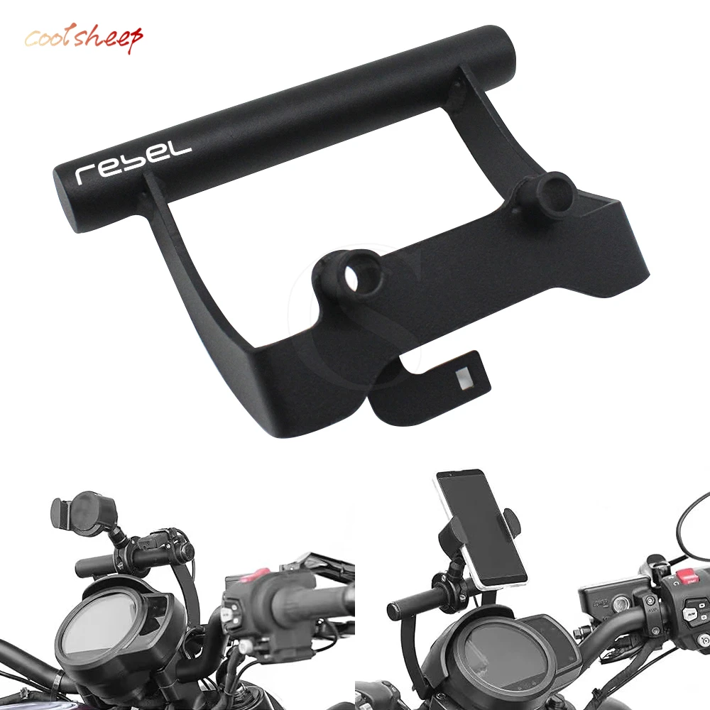 For HONDA REBEL 1100 CMX1100 CMX 1100 REBEL1100 2021-2023 Motorcycle Phone Holder GPS Navigation Plate Bracket Adapt Handlebar